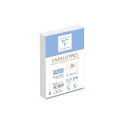 Paquet de 20 Enveloppes Blanches Doublées Triomphe C6 -114x162mm - Gommées - 120g/m2 - Blanc