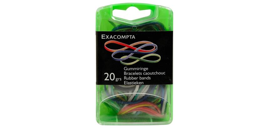 Boîte de bracelets caoutchouc 20g - Couleurs assorties