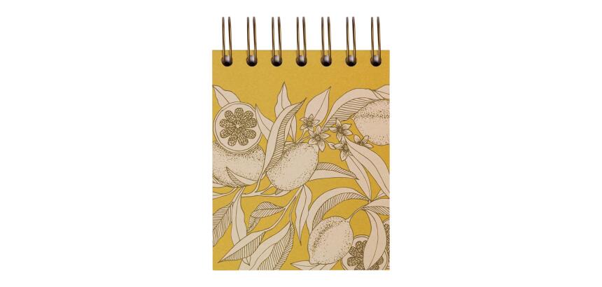 Jardin des Sens, Bloc reliure intégrale en-tête 9x11 cm, 160 feuilles, uni, ass.