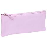 CUIR TEINTÉ Trousse plate 22x11 cm Lilas