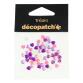Sachet 60 coeurs 0,5cm - rose/violet - Rose