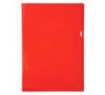 Etui carton de 100 pochettes coin PVC lisse haute résistance 13/100e - A4 - Rouge