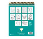 COLORIAGE, Bloc de 20 feuilles 250g/m2 au format 25x20cm - Egypte 1