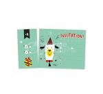 Cartes d'invitation, Animaux - Vert