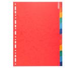 Separadores Cartulina lustrada 225 g/m 2 pestañas colores plastifi cadas - Multicolor - Colores surtidos