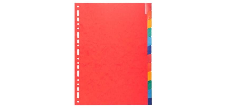 Separadores Cartulina lustrada 225 g/m 2 pestañas colores plastifi cadas - Multicolor - Colores surtidos