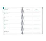 Agenda de bureau Easytime 21S spiralé Ondine 15 x 21 cm Semainier Janvier à décembre 2026