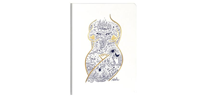 Adolie, Carnet cousu fil A5 14,8x21 cm, 64 pages, ligné, ass.