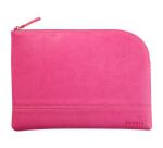Rhodiarama pochette zippée en simili cuir - taille M (16x22 cm) - Fuchsia