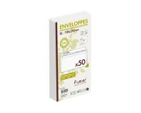 Paquet de 50 Enveloppes Forever 100% Recyclé DL-110x220mm Auto-Adhésives - 80g/m2 - Blanc