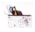 COSMICUIR Daim Trousse plate 22x11 cm Cerise
