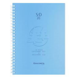 Agenda de bureau SAD 20S Linicolor 15 x 21 cm Semainier Septembre 2025 à Décembre 2026 - 16 mois. - Couleurs assorties