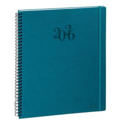 Agenda de bureau Eurotime 29S spiralé Swan 21 x 29,7 cm Semainier Janvier à Décembre 2026 - Couleurs assorties