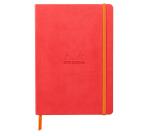 Rhodiarama carnet souple A5 160 pages dot papier ivoire 90g fermeture élastique - Corail