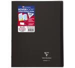 Cahier piqué Koverbook 24x32cm 96 pages petits carreaux + marge couverture polypropylène transparent - Assortis