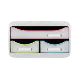 Cassettiera Small-Box 3 cassetti Black Office - Bianco/arlecchino