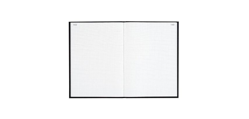 Register 340X225 Quadrille 200 numbered pages - Black cloth