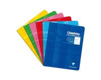 Cahier piqué 17x22cm 64 pages double ligne 3mm + interligne + marge Couleur aléatoire - Assortis