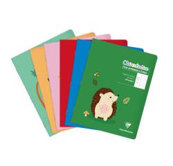 Cahier piqué 17x22cm 64 pages double ligne 3mm + interligne + marge Couleur aléatoire - Assortis