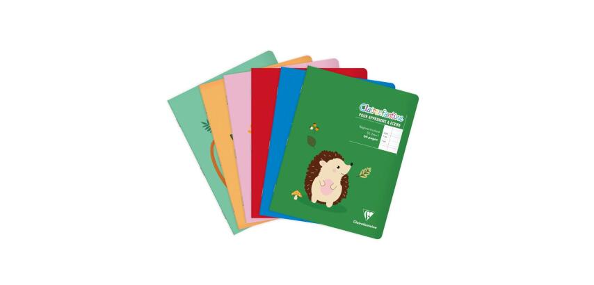 Schrift Clairefontaine 170x220mm schoonschrijven - gelijnd - 64 pagina's 90gr assorti