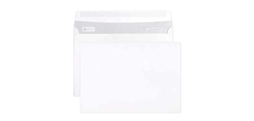 Boite de 500 Enveloppes Blanches C5-162x229mm - Auto-Adhésives - 90g/m2 - Blanc