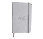 Webnotebook 9x14 cm 192 pages ligné papier ivoire 90g fermeture élastique - Argent