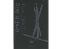 GraF'it bloc agrafé 80F A4 90g - Noir