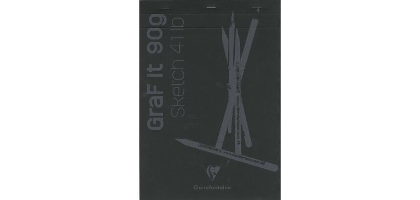 GraF'it bloc agrafé 80F A4 90g - Noir