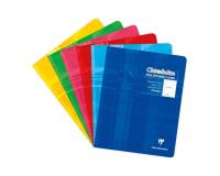 Cahier piqué 17x22 cm 32 pages grands carreaux 4 mm agrandis 16/16 mm - Assortis