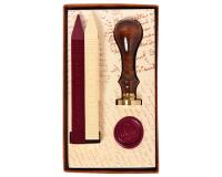 SET SCEAU + 2 BATONS CIRE FLEUR DE LYS