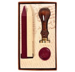 SET SCEAU + 2 BATONS CIRE FLEUR DE LYS