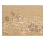 Barquette de 400 sets de table papier gaufré recyclé 80g/m2, Kraft Fleuri - Format 30x40cm - Floral