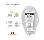 Darwi For You tube de peinture acrylique 75 ml - Argent métallisé