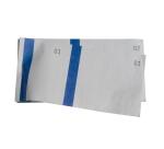 Verkaufsblock mit farbigen Streifen, 100 Blatt doppelt nummeriert, 6 ,6x13,5 cm - Farben sortiert