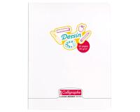 Cahier de dessin piqué 8000 POLYPRO 17x22 cm 32 pages uni 90 g - Incolore