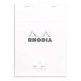 Meeting Pad - bloc agrafé Rhodia N°16 A5 80 feuillets pré-imprimés détachables 80g - Blanc