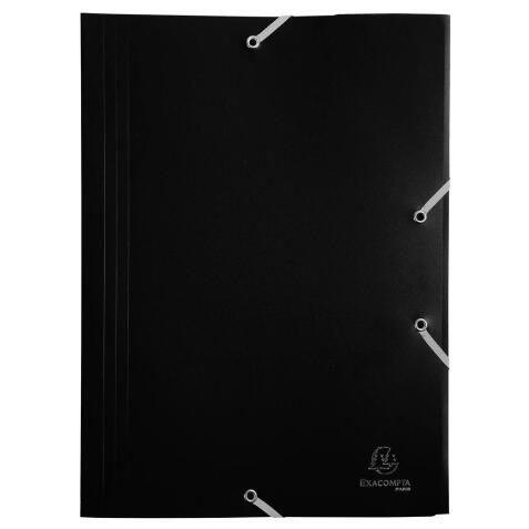 3 Flap Folders with Elastic Straps Opaque Polypropylene Eco A4