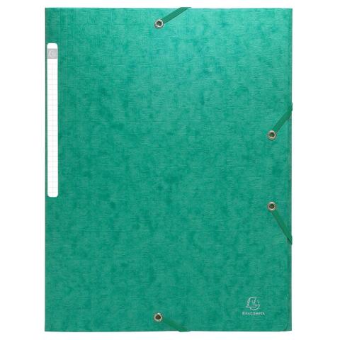 Carpeta Exacompta 3 solapas con gomas cartulina lustrada 600grs Scotten Nature Future - A4 - Verde