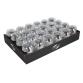 Plat. 24 oeufs métal. 10mx7mm coque Argt