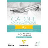 Papier Calque bloc collé 50F A2 70/75g