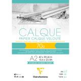 Papier Calque bloc collé 50F A2 70/75g