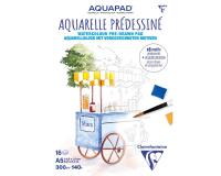 Bloc collé Aquarelle Prédessiné Gourmandises A5 15F 300g