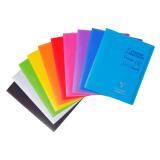 Cahier Travaux Pratiques piqué Koverbook 17x22cm 64 pages grands carreaux + uni 90 g couverture polypropylène transparent - Assortis