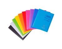 Cahier Travaux Pratiques piqué Koverbook 17x22cm 64 pages grands carreaux + uni 90 g couverture polypropylène transparent - Assortis