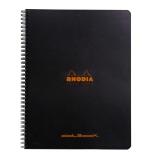Notebook Rhodia Classic reliure intégrale 22,5x29,7 cm 160 pages dot détachables 80g - Noir
