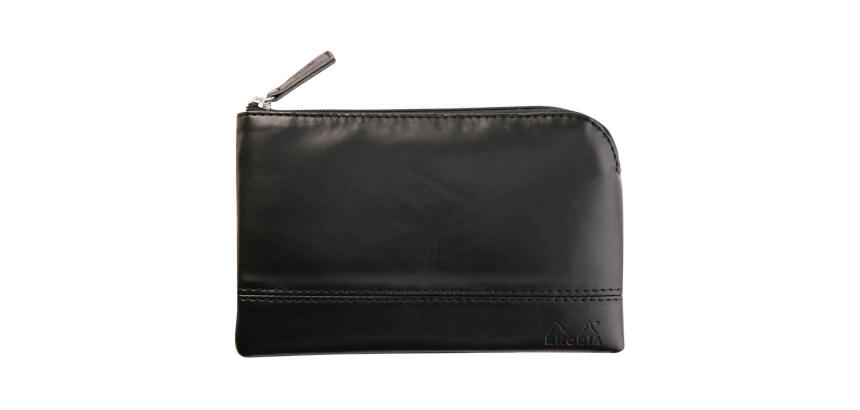 Rhodiarama pochette zippée en simili cuir - taille S (11x17 cm)