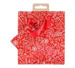 Premium sac petit rouge & blanc 12x4,5x13,5 cm - Rouge