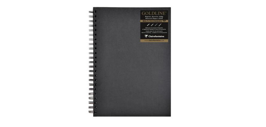 Goldline carnet spiralé 64F A4 140g F - Ivoire