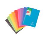 Cahier piqué Koverbook A4 96 pages petits carreaux couverture polypropylène opaque 100% recyclé - Assortis