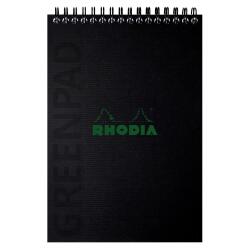 Greenpad bloc à reliure intégrale recyclé et recyclable en carte souple 350 g/m2 - A5+ 16x21 cm 80 feuillets 5/5 - Papier Clairefontaine recyclé 90 g/m2 - Noir - New - Noir